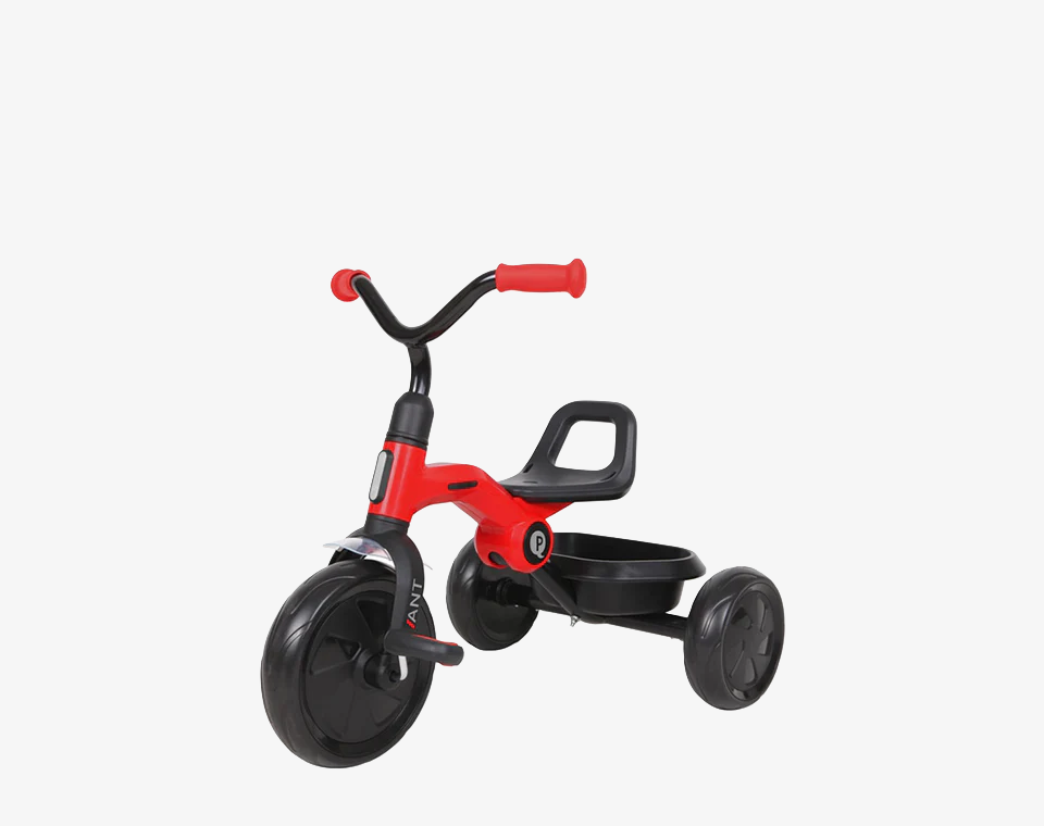 תלת אופן מתקפל עם מוט דחיפה מתנתק Ant Plus - אדום