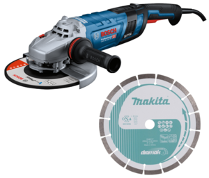 משחזת זווית חשמלית "9 בוש BOSCH GWS 30-230B  + דיסק יהלום לבטון 230 מ