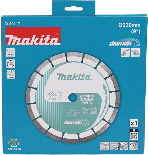 דיסק יהלום לבטון 230 מ''מ / 9 אינץ' Makita D-80117
