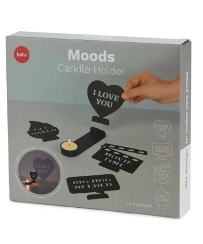 פמוט מקרין מסרים על הקיר Moods