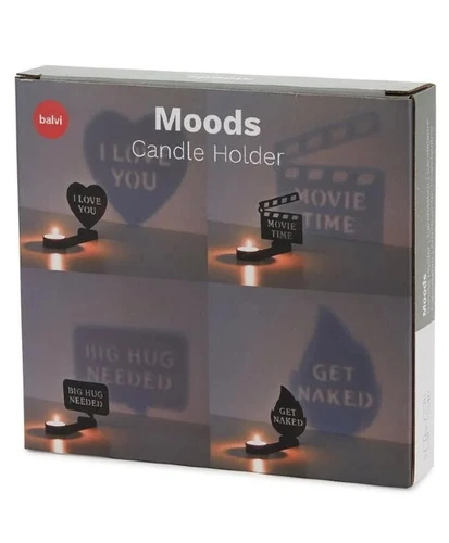 פמוט מקרין מסרים על הקיר Moods