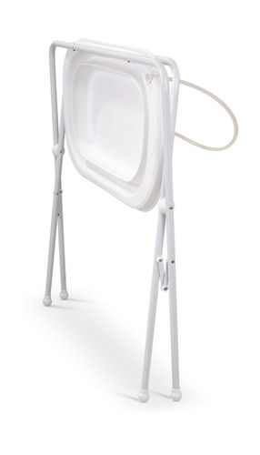 אמבטיה סיליקון מתקפלת+ מעמד מובנה Magic fold - צבע לבן עם דפני