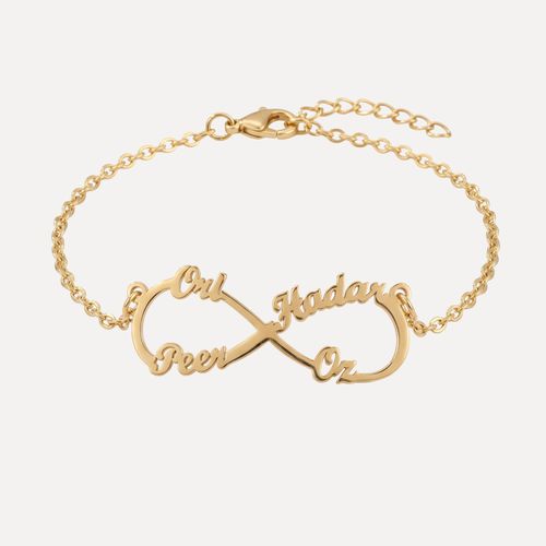 צמיד אינפינטי בציפוי זהב