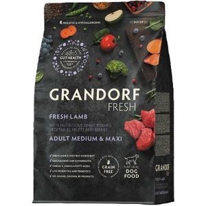 גרנדורף פרש כבש ובטטה מזון הוליסטי והיפואלרגני ללא דגנים עם פרוביוטיקה חיה לכלבים בוגרים 10 ק"ג  GRANDORF