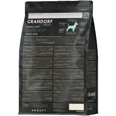  גרנדורף פרש כבש ובטטה מיני מזון הוליסטי והיפואלרגני ללא דגנים עם פרוביוטיקה חיה לכלבים בוגרים 3 ק