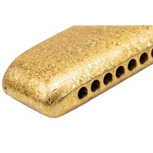 מפוחית כרומטית Kongsheng KB12 Shatterstar דגם KB12PRO בצבע זהב - מוצגת עם טכנולוגיית Shatter Tech הייחודית ודפוס סדקים קריסטליני לחוויית נגינה אישית