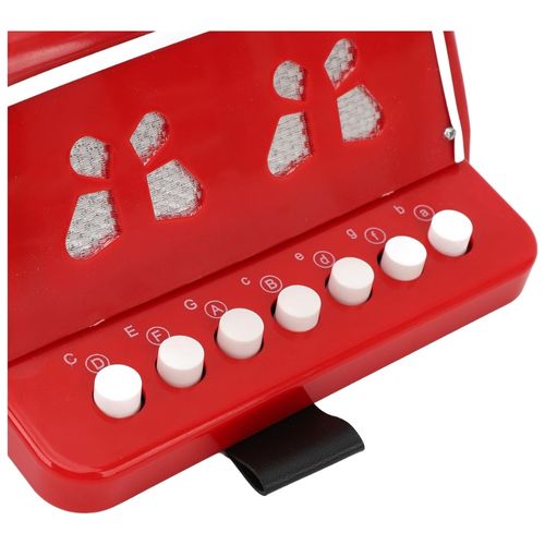 אקורדיון מיני לילדים Asixxsix דגם 7KEYS2BASS - כלי נגינה חינוכי עם 7 מקשים ו-2 בס, רצועת נשיאה ומדריך למידה למתחילים