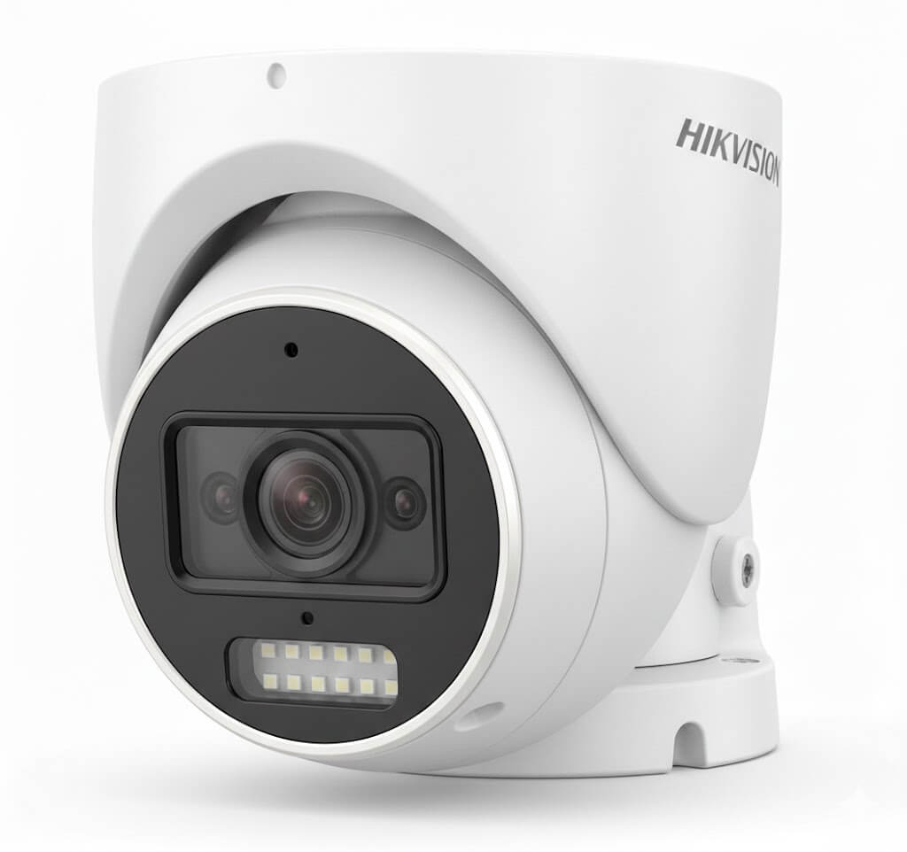 Hikvision DS-2CE78K0T-LXTS | מצלמת טורט 3K (5MP) עם סירנה, שמע דו-כיווני ותאורה היברידית עוצמתית