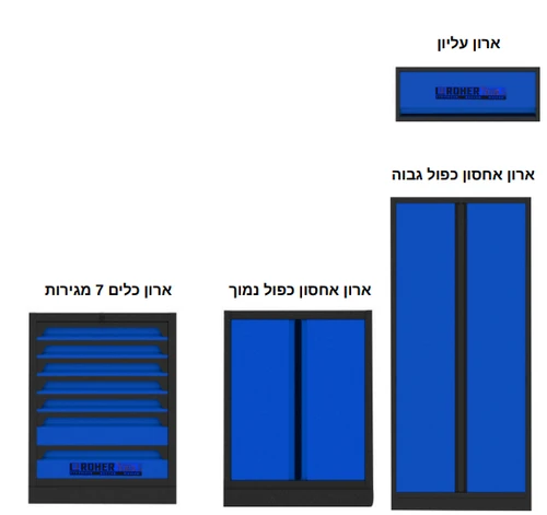 עמדת עבודה ואחסון כולל עגלת כלים (לא כולל מתלים) 1094405