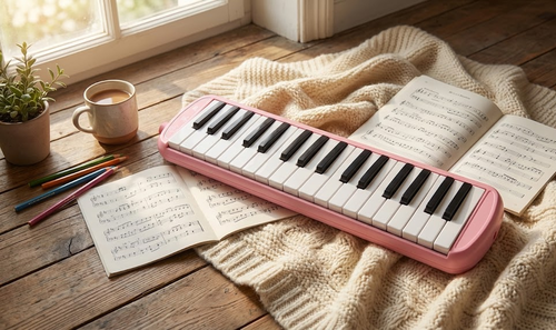 מלודיקה 32 קלידים נטענת עם תיק נשיאה (צבע ורוד) - KONGSHENG KS32