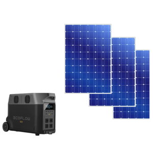 מערכת סולארית היברידית - קיבולת 3.6Kwh - הספק 3.6Kw- סולארי 1620W פאנלים נייחים 