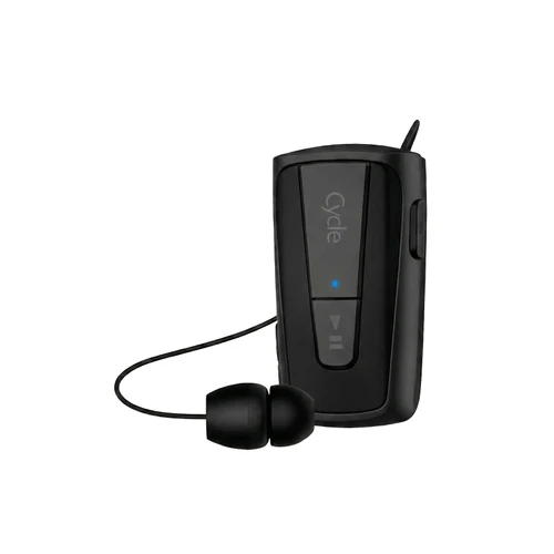 אוזניית בלוטוס נשלפת עם קליפס ורטט Cycle Flex - צבע כסוף