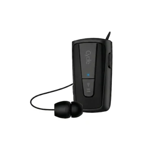 אוזניית בלוטוס נשלפת עם קליפס ורטט Cycle Flex - צבע כסוף