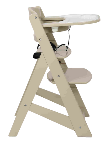 כיסא אוכל רב שלבי Modular עשוי עץ מלא עם מגש ורתמות - חרס