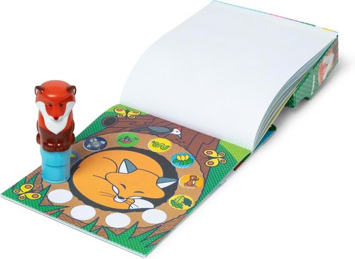 Sticker WOW! חוברת מדבקות 24 דפים עם מכשיר הדבקה אוטומטי ו 300 מדבקות - שועל