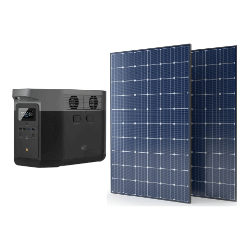 מערכת סולארית היברידית עוצמתית - קיבולת 2Kwh - הספק 2.4Kw- סולארי 1080W  