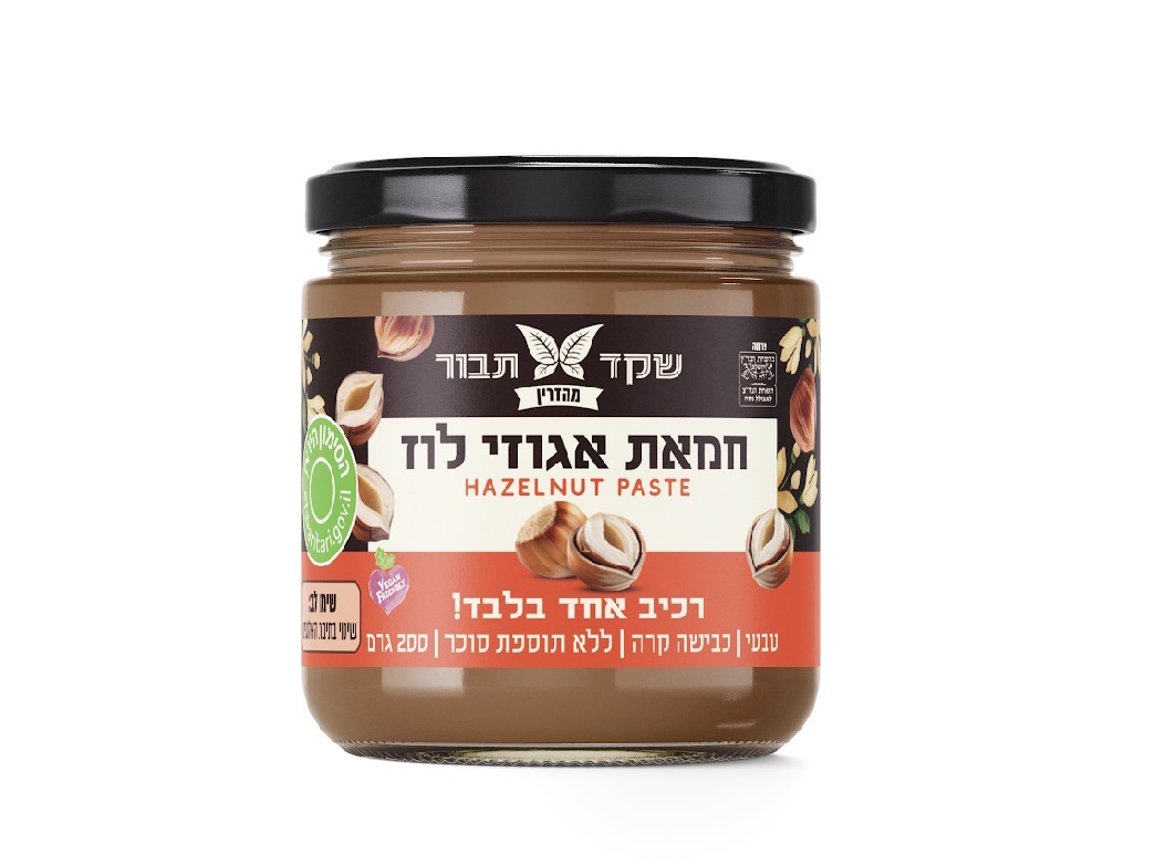 חמאת אגוזי לוז שקד תבור 200גרם 