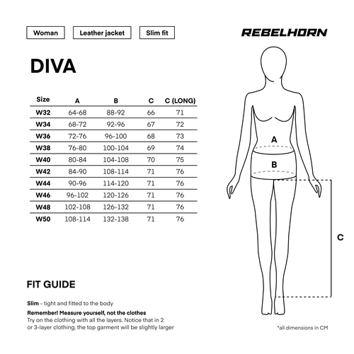 מכנס מעור לרכיבה נשים שחור -  REBELHORN DIVA LEATHER