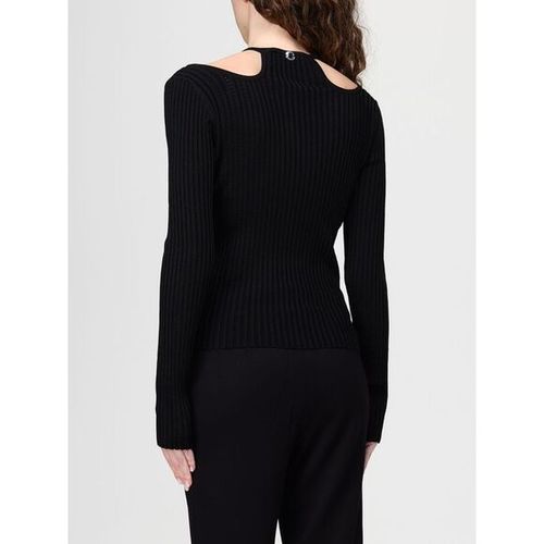 Recycled yarn jumper with cut-out