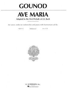 ספר תווים לשירה Ave Maria Medium Voice Vocal Solo
