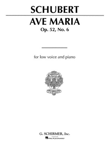ספר תווים לשירה Schubert - (Ave Maria Medium Low Voice in G (Vocal Solo