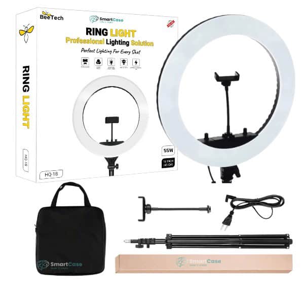 רינג לייט מקצועי 55 וואט 18 אינץ HQ-18 45CM  Beetech