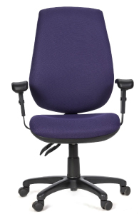 כסא עבודה משרדי ALPHONTO אורטופדי איכותי גב בינוני מרופד בד או דמוי עור ידיות מתכווננות בסיס פלסטיק  