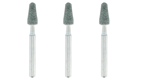 אבני השחזה Dremel 84922 מסיליקון קרביד בקוטר 3/16 אינץ' - עיצוב קוני לעבודה על חומרים קשים כמו זכוכית וקרמיקה