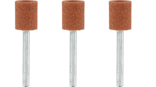אבן השחזה Dremel 932 אלומיניום אוקסיד - מבט על רקע לבן המציג את הצורה הגלילית והגודל 3/8 אינץ' לשחזה מקצועית