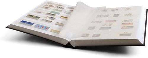 אלבום בולים 64 עמודים לבנים ( כריכה שחורה)