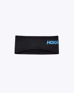 סרט לראש שחור HOKA 1147315 M Run Fleece Headband