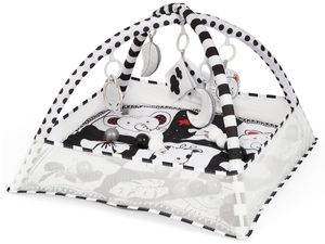 אוניברסיטה עם משטח פעילות ובריכת כדורים Animals & Smiles - שחור/לבן