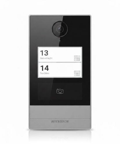 Hikvision DS-KV8213-WME1(C) | פאנל אינטרקום IP יוקרתי מאלומיניום עם שני לחצני קריאה, Wi-Fi ועמידות גבוהה