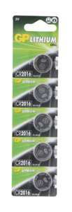 5 סוללות ליתיום CR2016 GP