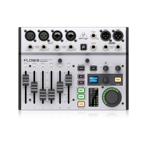 מיקסר דיגיטלי Behringer FLOW 8 – מיקסר 8 ערוצים עם Bluetooth