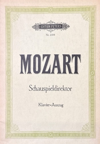 ספר תווים לשירה ופסנתר Mozart Schauspieldirektor 