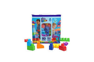 מגה בלוקס-  תיק 80 חלקים קלאסי 