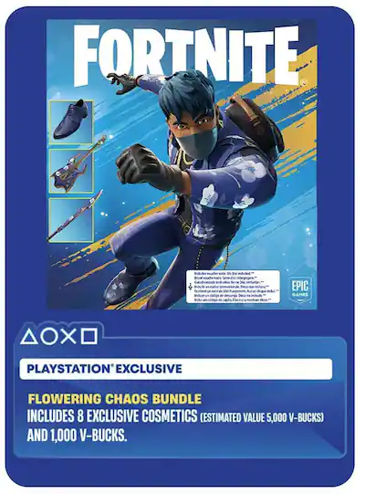  Fortnite Flowering Chaos + 1000 V-Bucks PS5 עותק דיגיטלי 