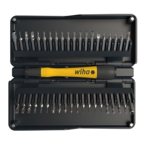 WIHA 44624 - מברג דק מקצועי כולל 40 מיקרו ביטים במארז קשיח