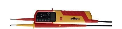 WIHA 44319 - טסטר מקצועי לבדיקת מתח ורציפות 12-1,000V/1500V AC/DC צג LCD מתאים לרכב חשמלי