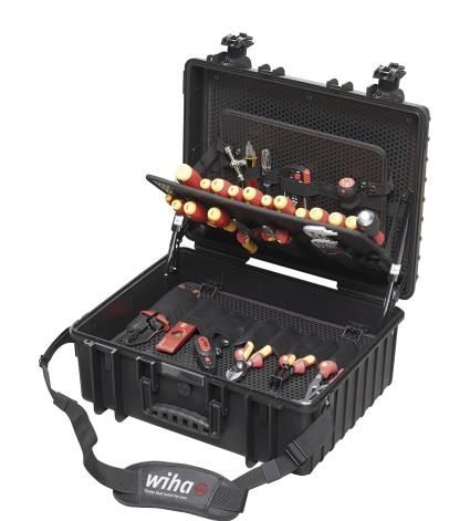 WIHA 9300-702 - סט כלים מקצועי לחשמלאים 80 חלקים במזוודה