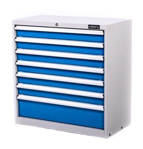 יחידת אחסון 7 מגירות צרה כחול-אפור 900X450X900 מ"מ