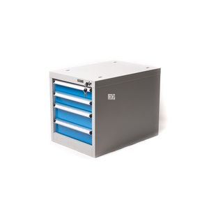 יחידת 4 מגירות לשולחן עבודה אפור/כחול