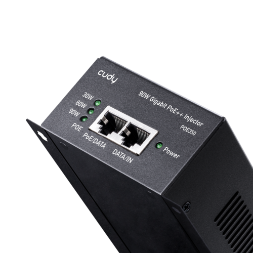  CUDY 90W Gigabit PoE+/PoE Injector POE350 