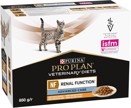 10 יחידות פורינה פאוץ רנאל Purina Pro Plan NF מזון וטרינרי לחתולים 85 גרם 