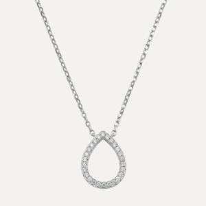 שרשרת טיפה משובצת