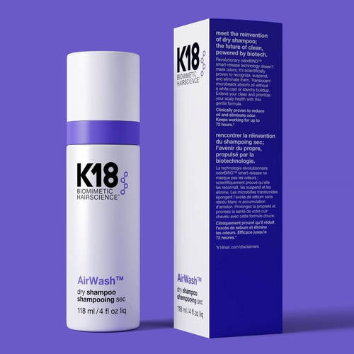 שמפו יבש מהפכני לריענון השיער והקרקפת K18  AirWash קיי 18 118 מ