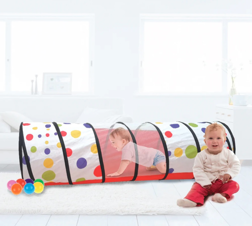 מנהרת זחילה ארוכה 1.7 מטר עם רשת לבית ולחצר