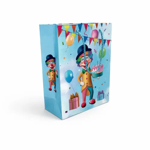 שקית קרטון ליצן - 24X18+8.5