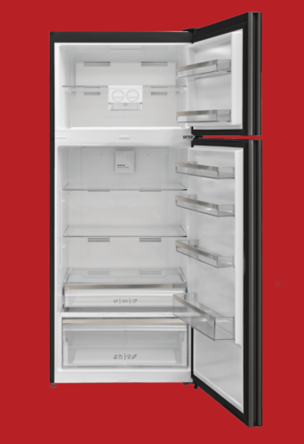 מקרר בלרס BL710  לבן/נירוסטה/זכוכית שחורה